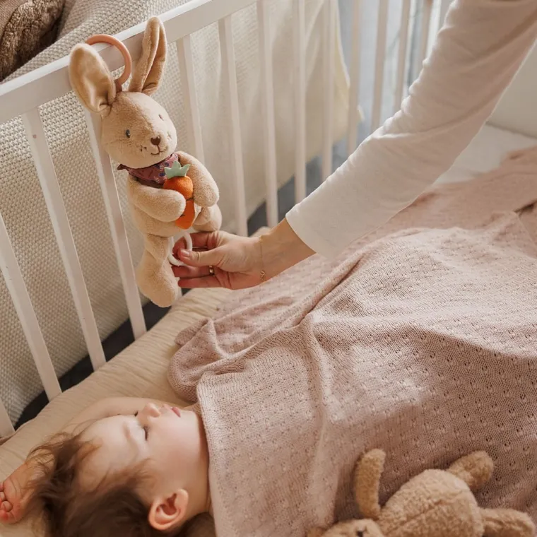 BabyOno, kocyk bambusowy, jasny beż, 75-100 cm