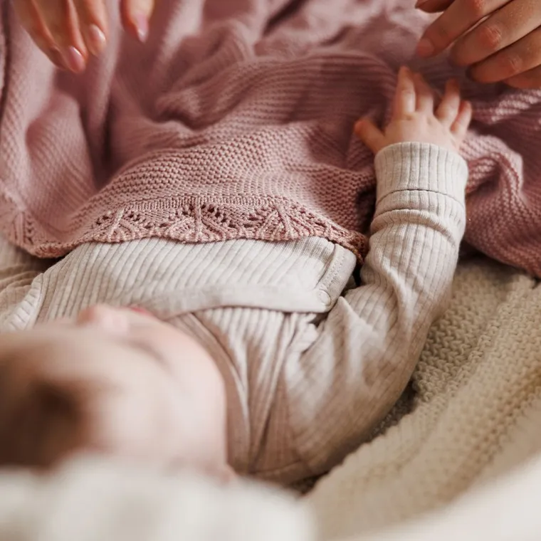 BabyOno, kocyk bambusowy, różowy, 75-100 cm