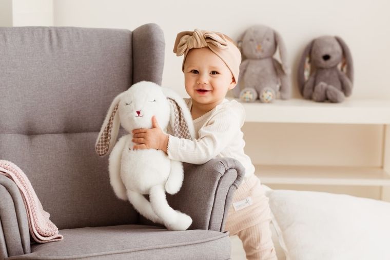 Balibazoo, króliczek, maskotka, biały