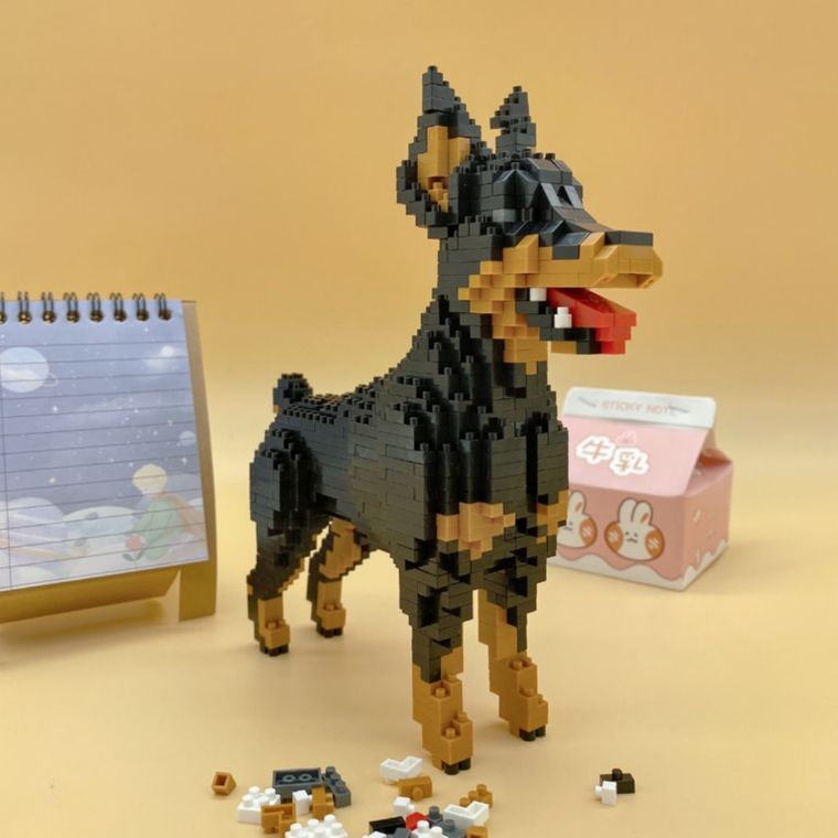 Balody, Pies Doberman mały, klocki konstrukcyjne, 957 elementów