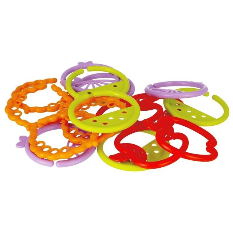 BamBam, zabawka sensoryczna, krążki owoce, 16 elementów