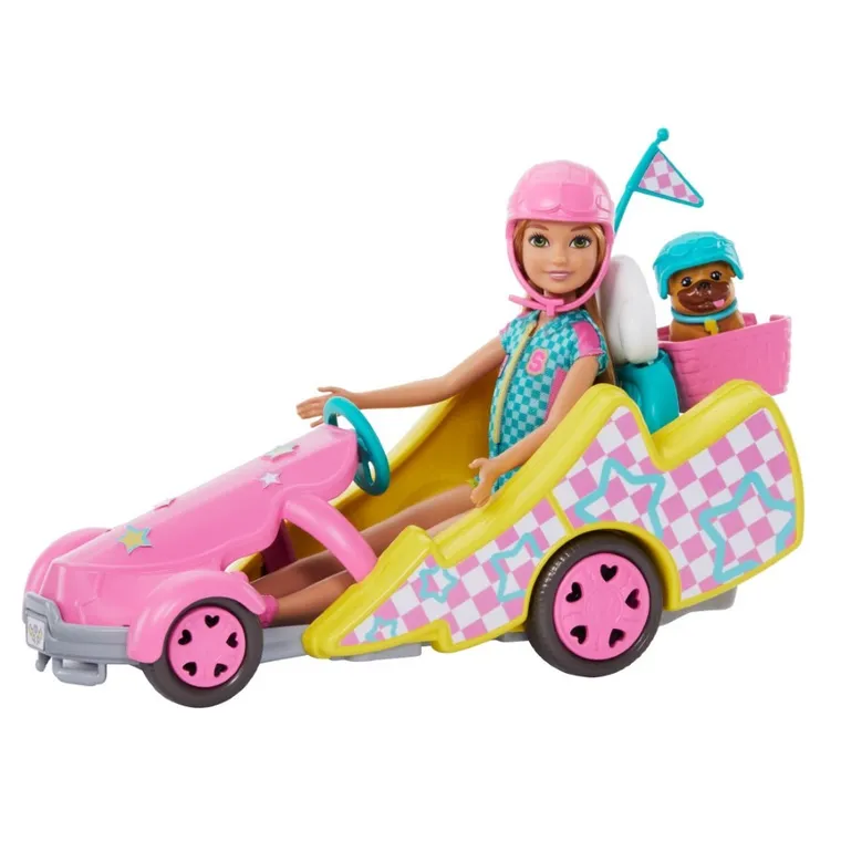 Barbie, Dom w Malibu + Gokart Stacie gratis, zestaw promocyjny z lalką