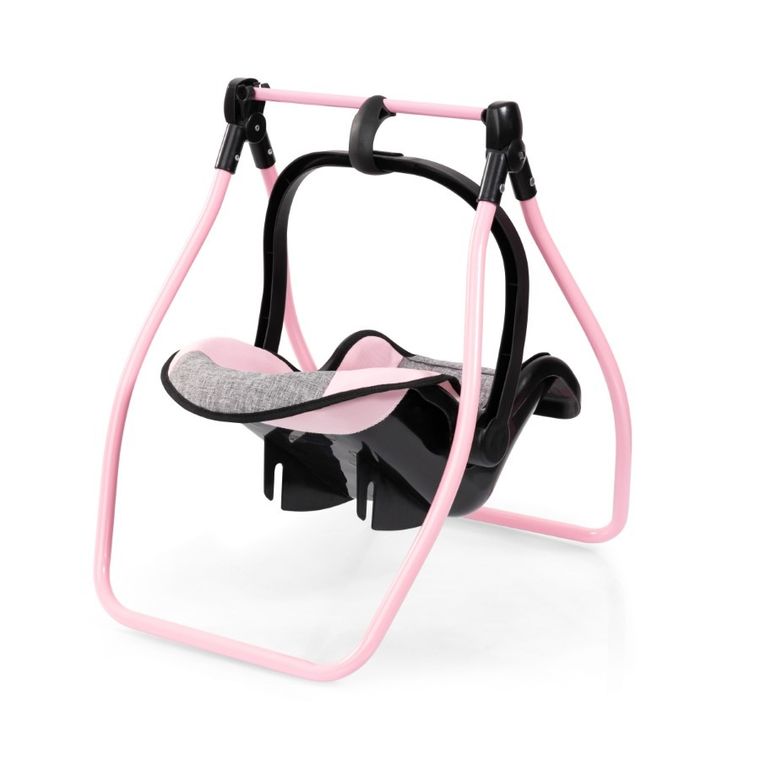 Bayer Design, Buggy, wózek spacerówka dla lalek, zestaw z kołyską, matą, torbą i akcesoriami, szaro-różowy