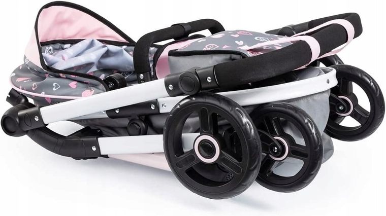 Bayer Design, Neo Vario Combi, głęboki wózek dla lalek z torbą, szary