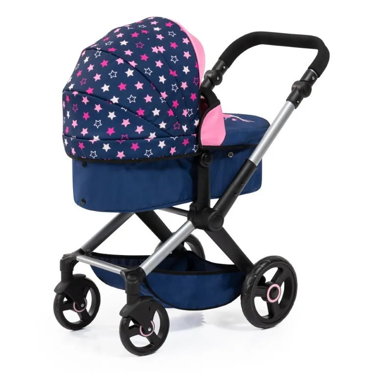 Bayer Design, Xeo Combi, głęboki wózek dla lalek z torbą, niebieski z wróżką