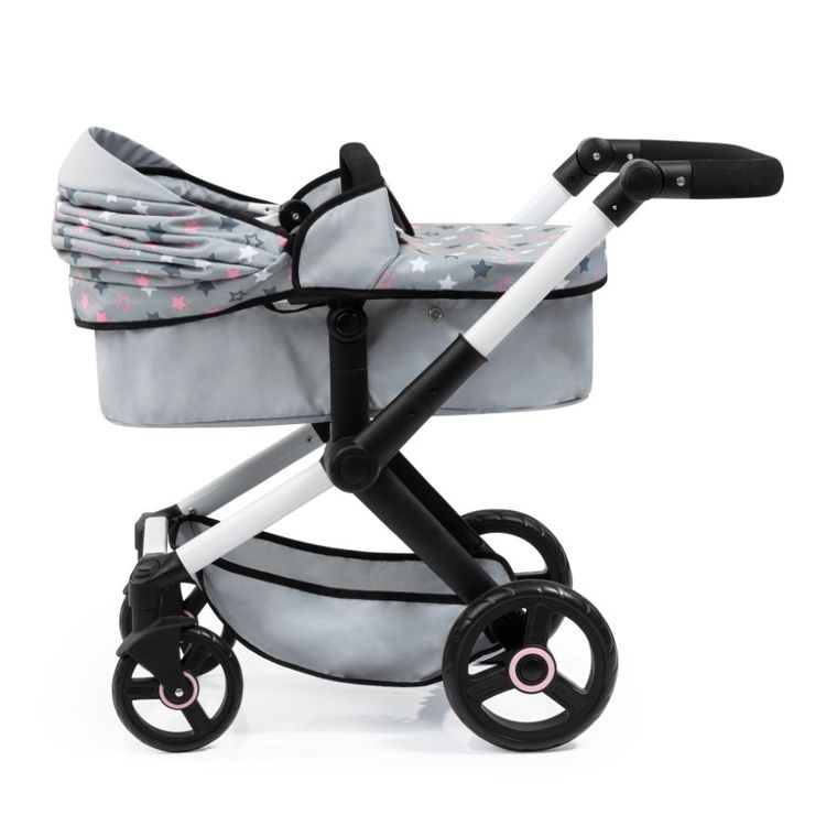 Bayer Design, Xeo Combi, głęboki wózek dla lalek z torbą, szary