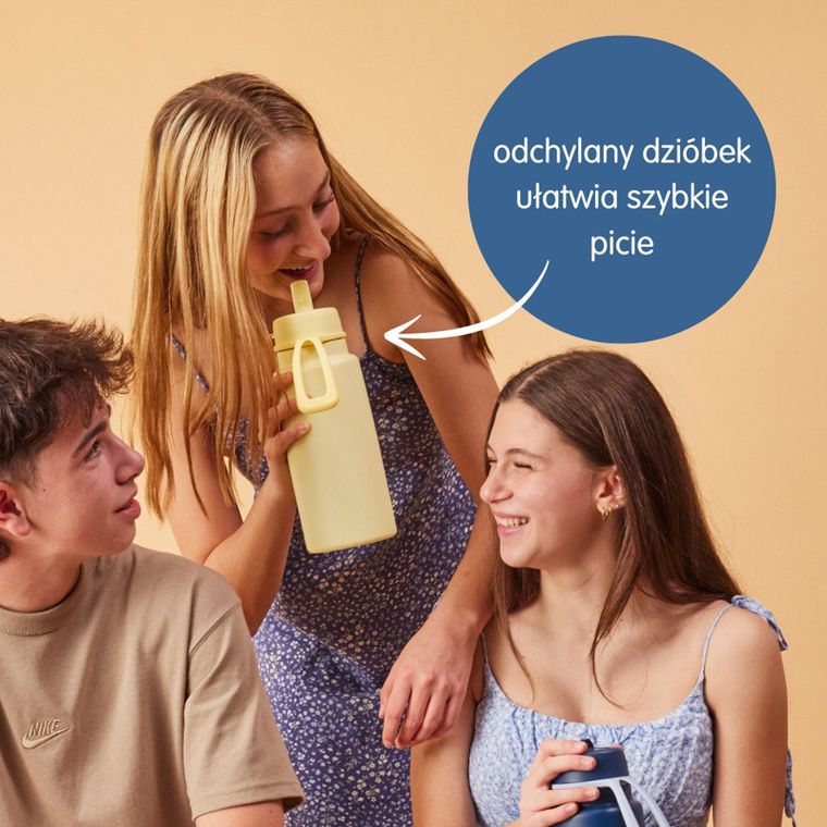 b.box, Spearmint, butelka termiczna ze składanym ustnikiem, stal nierdzewna, 1l