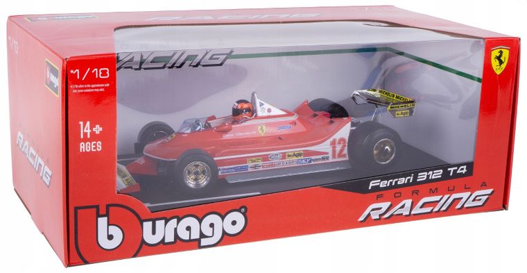 Bburago, Ferrari 312 T4 1979 Gilles Villeneuve, Bolid F1, model pojazdu, 1:18