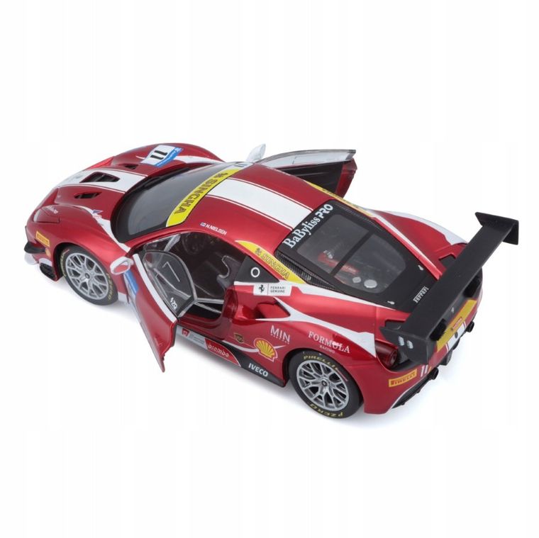 Bburago, Ferrari Racing Model Kit, 488 Challenge, 499P LMH, pojazd sportowy, 1:24, 1 szt.