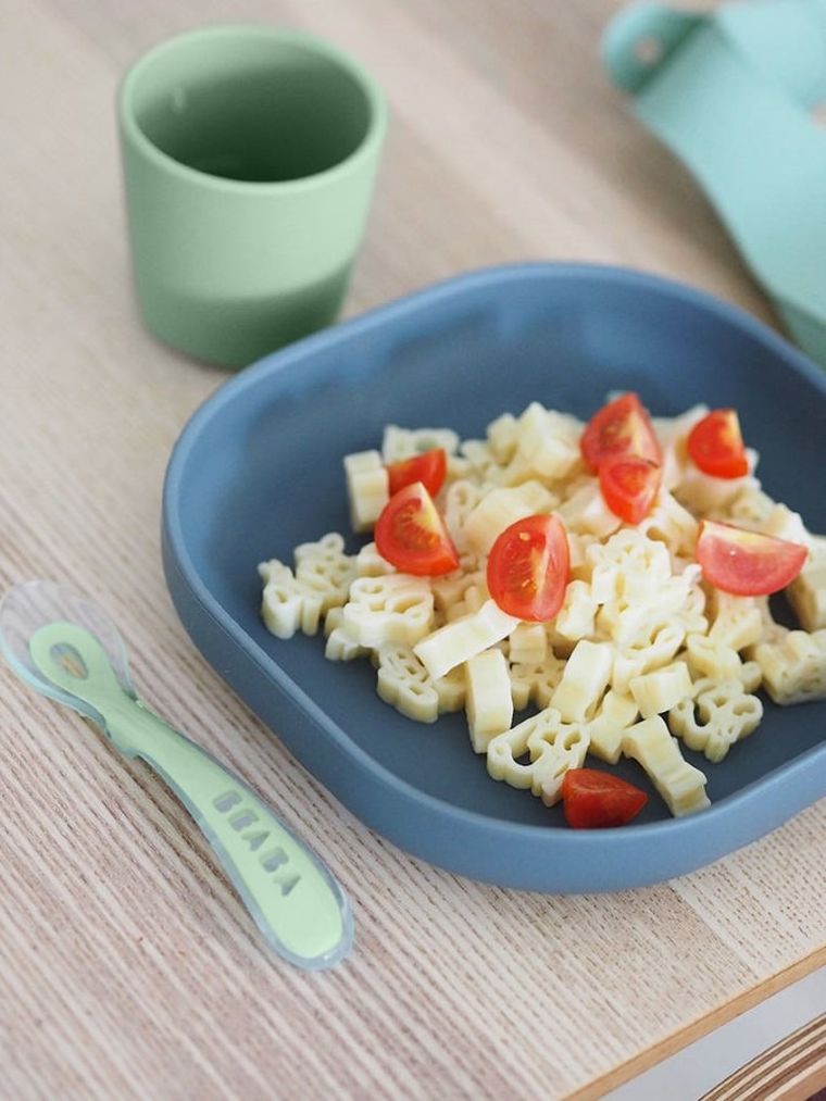 Beaba, komplet naczyń z silikonu z przyssawką, Mineral