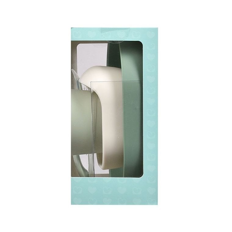 Beaba, komplet naczyń z silikonu z przyssawką, sage green