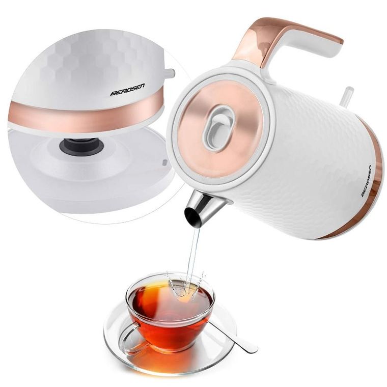 Berdsen, czajnik elektryczny, biało-miedziany, 1,7l, BD-705