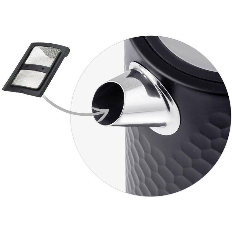 Berdsen, czajnik elektryczny, czarno-srebrny, 1,7l, BD-705