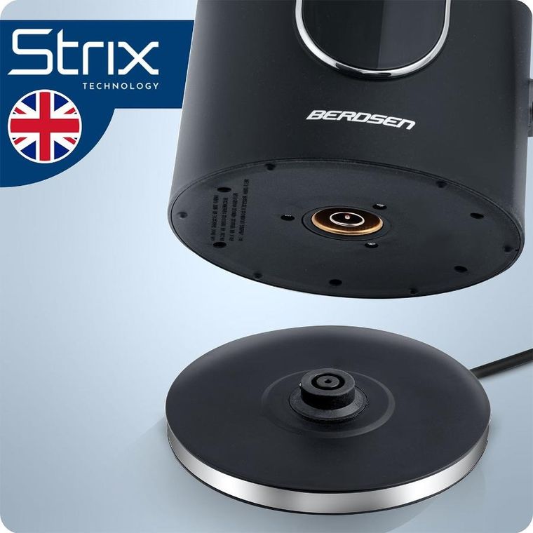 Berdsen, czajnik elektryczny, czarno-srebrny, 1,7l, BD-712