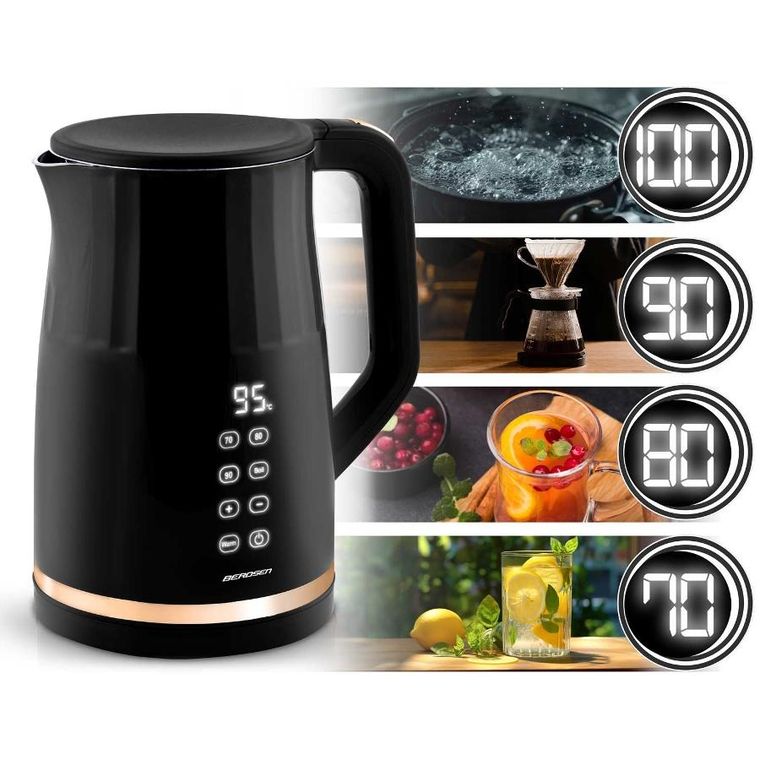 Berdsen, czajnik elektryczny, czarny, 1,7l