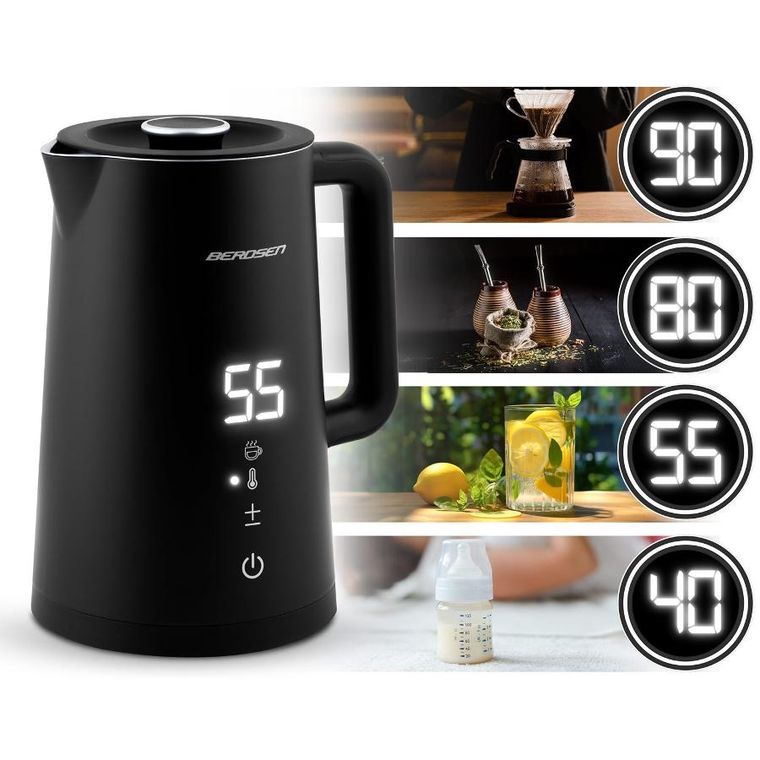 Berdsen, czajnik elektryczny, czarny, 1,7l, BD-709