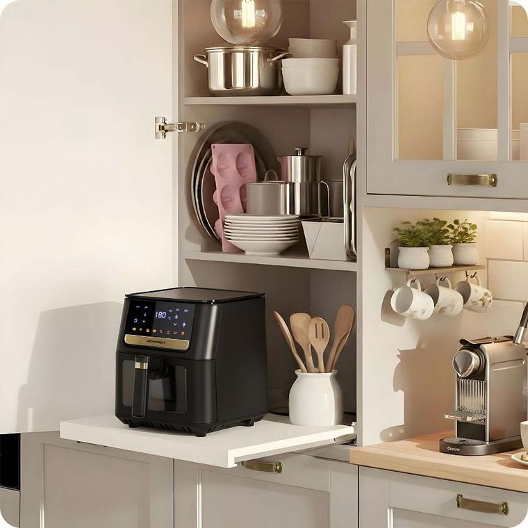 Berdsen, frytkownica beztłuszczowa, air fryer, 1700W, czarny, 6,5l, BD-655