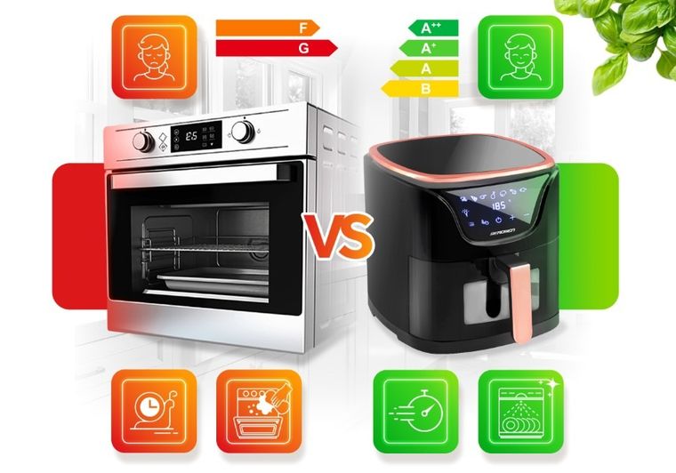 Berdsen, frytkownica beztłuszczowa, air fryer, czarno-złota, 5l, BD-652