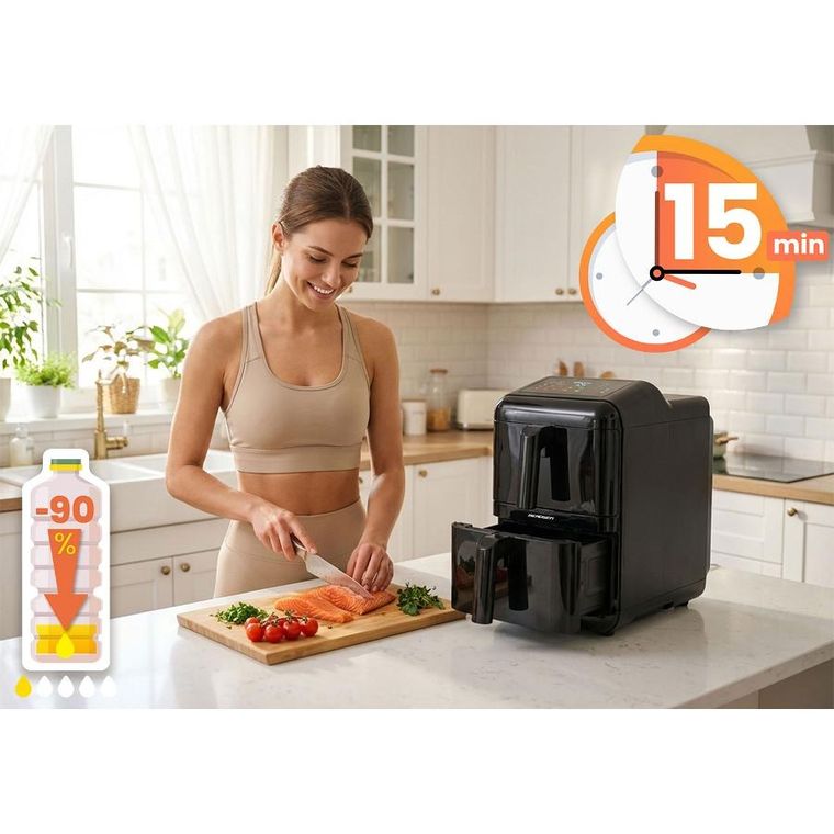 Berdsen, frytkownica beztłuszczowa, dwukomorowa, 11,6l