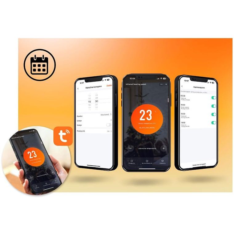 Berdsen, grzejnik na podczerwień, promiennik podczerwieni, 960W, pilot, WiFi, aplikacja, BD-989