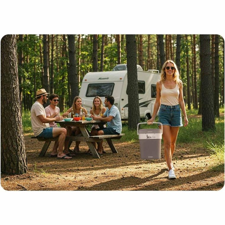 Berdsen, Icemax, lodówka turystyczna, tryb Eco, ciemno-szara, 29l