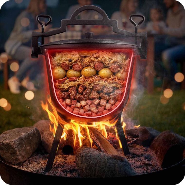 Berdsen, kociołek żeliwny, emaliowany, 11l