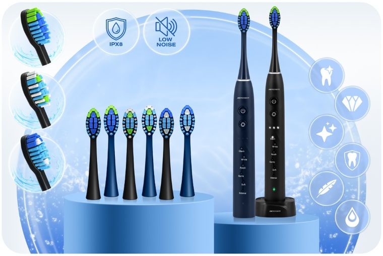 Berdsen, szczoteczka soniczna do zębów, Galaxy Duo, 2 szt.