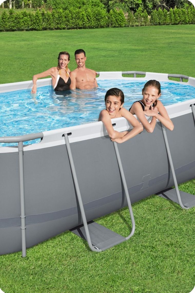 Bestway, basen ogrodowy, stelażowy, 427-250-100 cm, zestaw 18w1