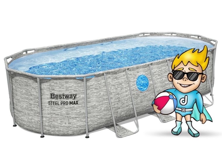 Bestway, basen ogrodowy, stelażowy, 549-274-122 cm, zestaw 12w1