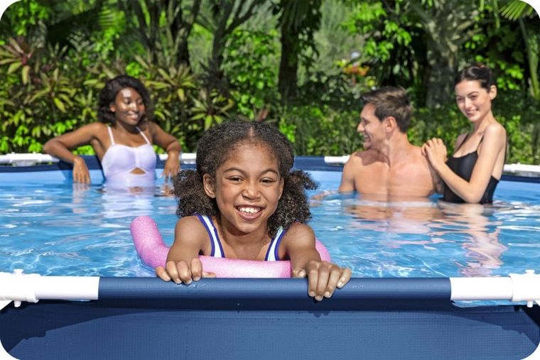 Bestway, basen ogrodowy, stelażowy, zestaw 7w1, 366-76 cm