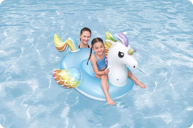 Bestway, dmuchany jednorożec, 150-117 cm