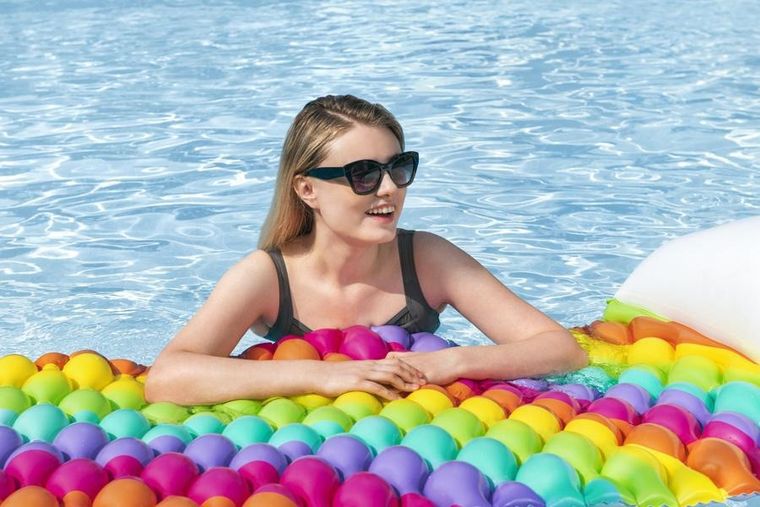 Bestway, dmuchany materac do pływania, tęcza, 216-80 cm