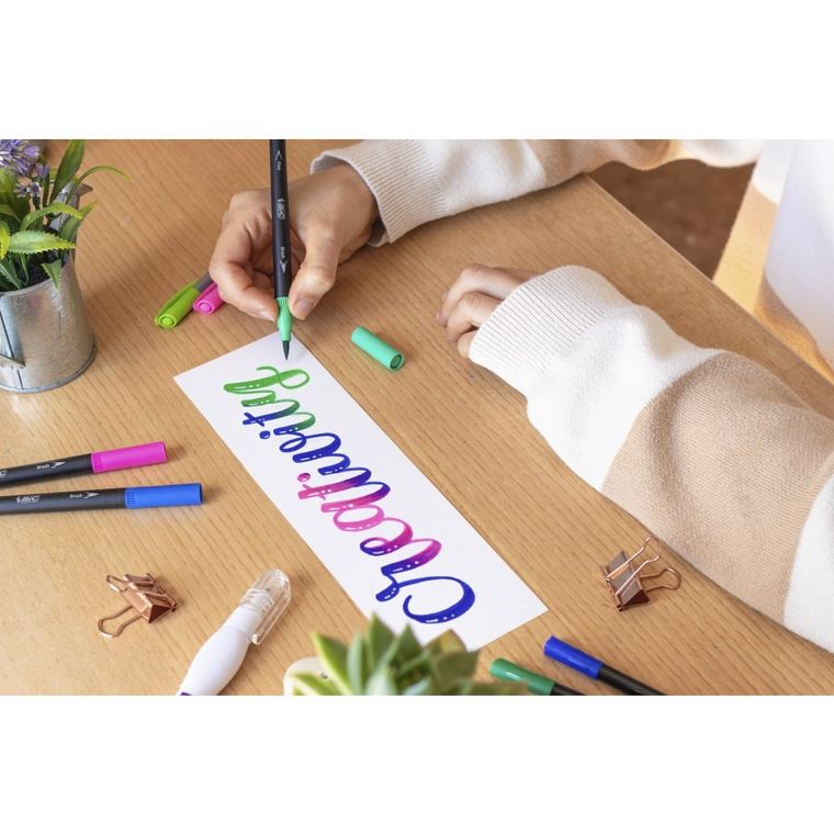 Bic, Intensity Dual Tip, flamastry dwustronne, 6 szt.