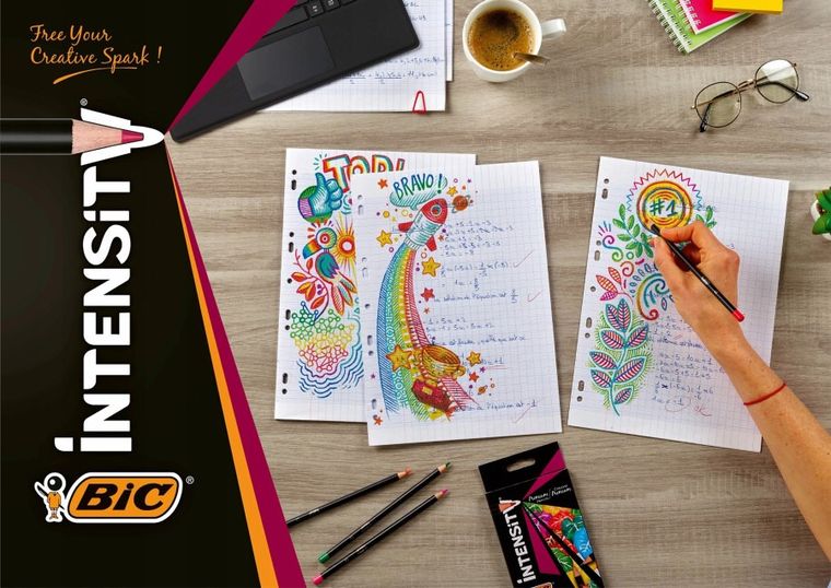 Bic, Intensity, kredki ołówkowe premium, 36 kolorów