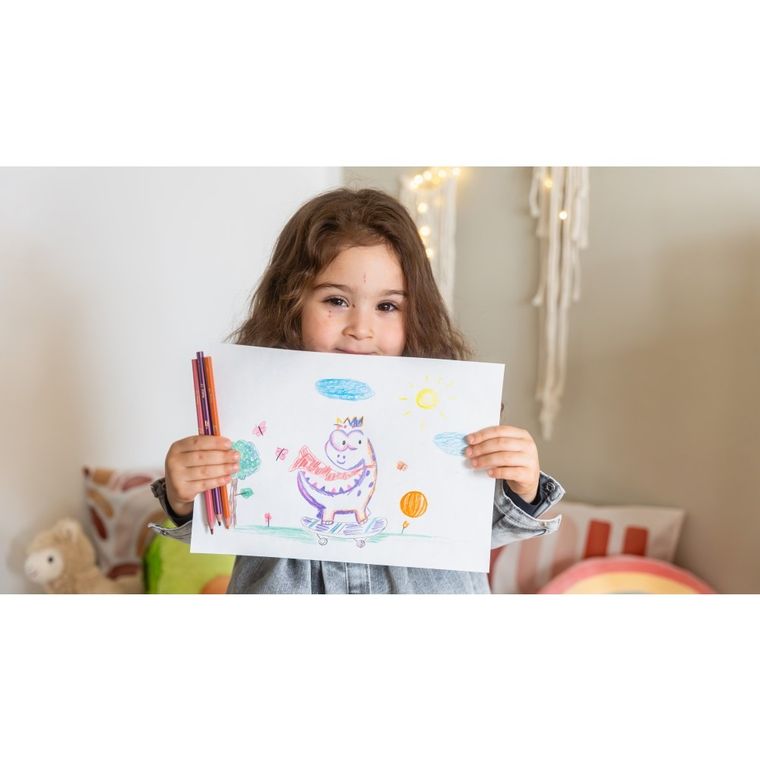 Bic, Kids, Evolution Stripes, kredki ołówkowe, 18 kolorów