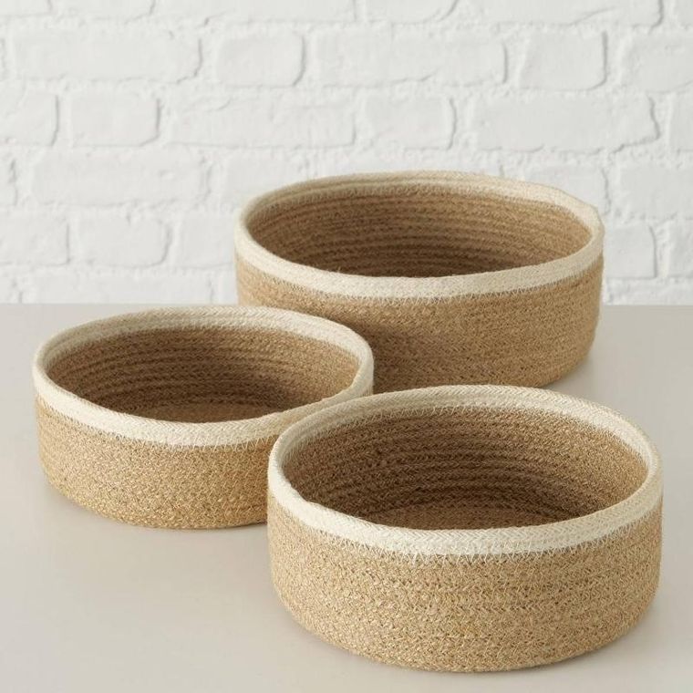 Boltze Home, kosze dekoracyjne Cunas, 3 szt., jutowe