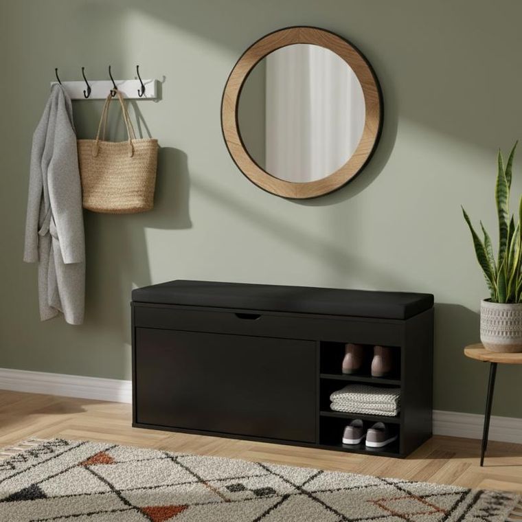 Boximo, Gradia, szafka na buty z siedziskiem i wysuwanymi półkami, 100-34-50 cm