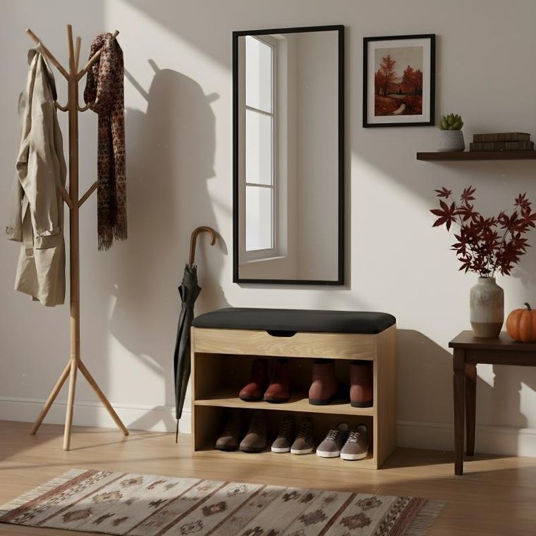 Boximo, Leva, szafka na buty z siedziskiem, 60-30-47 cm