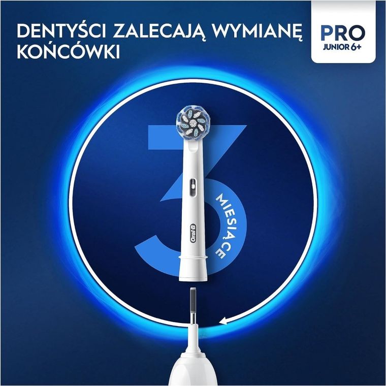 Braun, Oral-B, Junior Pro, szczoteczka elektryczna, fioletowa