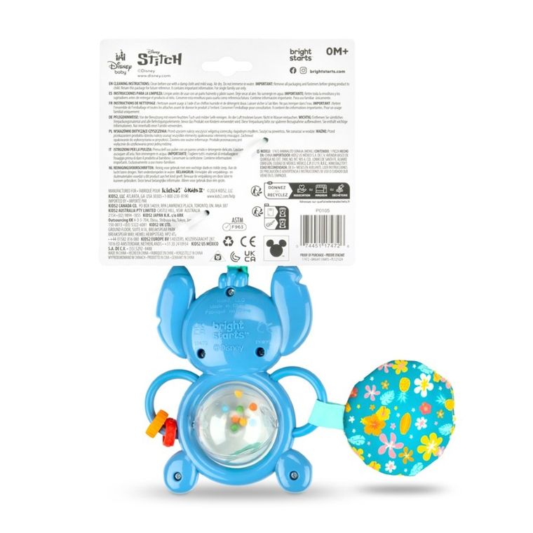 Bright Starts, Lilo i Stitch, Tummy Tumble, zawieszka z zabawką sensoryczną