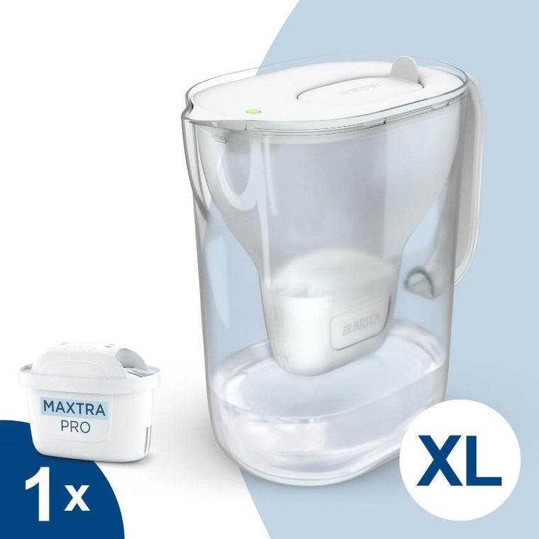 Brita, Style Essential, dzbanek filtrujący, XL, biały + MX Pro Pure Performance, filtr