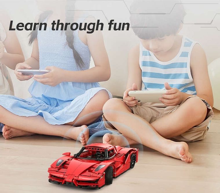 Cada, Red Blade Sport Car, pojazd zdalnie sterowany, Dual Mode, czerwony, 1:14, 32 cm, 405 elementów