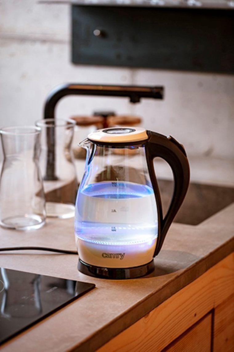 Camry, czajnik elektryczny, szklany, 1.7 L, 2000W, CR 1251