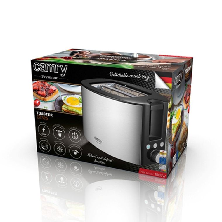 Camry, toster, 2 kromki, CR 3215