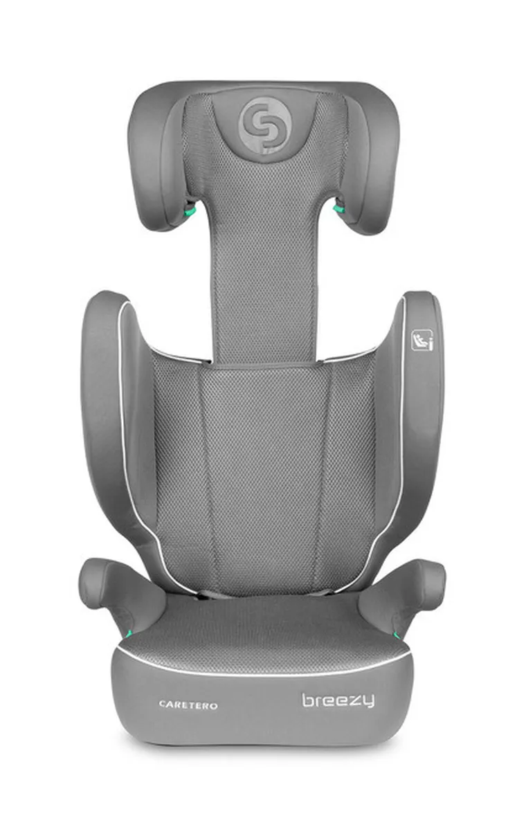 Caretero, Breezy, fotelik samochodowy 2w1, podstawka, grey, 100-150 cm