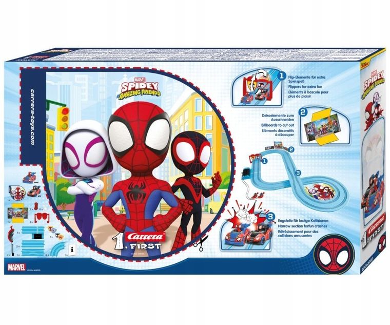 Carrera First, Spidey i super-kumple, tor wyścigowy z autami, 2,9m