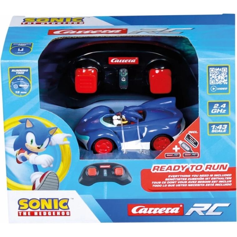 Carrera, Sonic the Hedgehog, mini pojazd zdalnie sterowany, 1:43