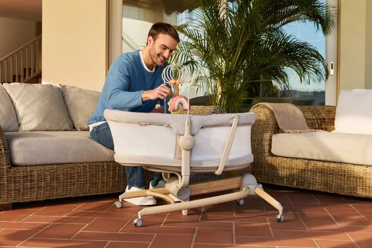 Chicco, Baby Hug Armonia, 4w1: łóżeczko, leżaczek i krzesełko do karmienia, scandinavian