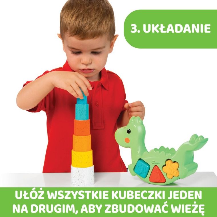 Chicco, ECO+, Dino, sorter, układanka