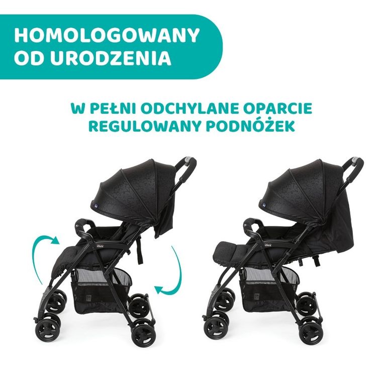 Chicco, Ohlalà 3, wózek spacerowy, Jet Black